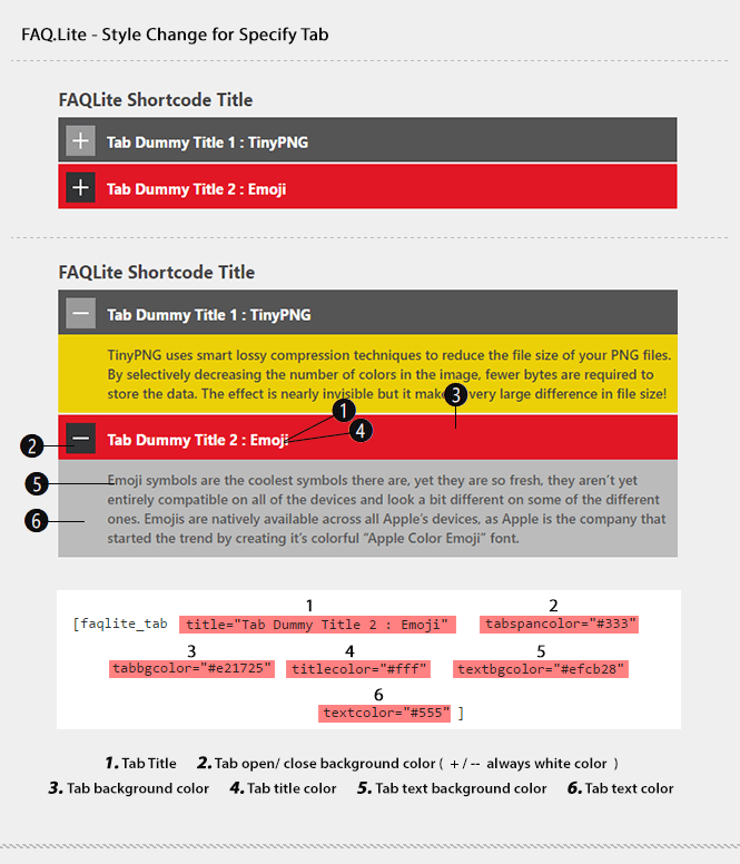 FAQ Lite - Tab or Tabs can change style