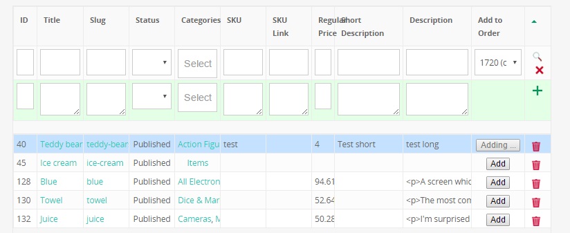 Adding a product to an order (with ZWM Zeumic Work Management integration).