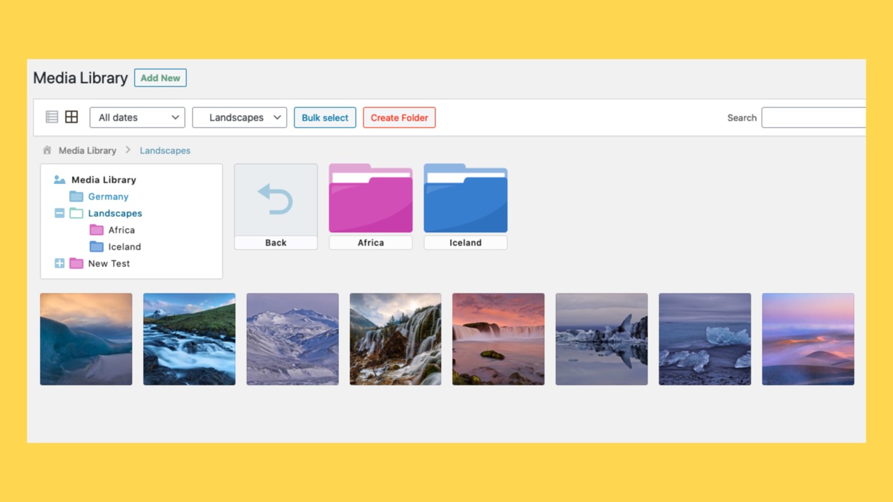 Media Library with Folders