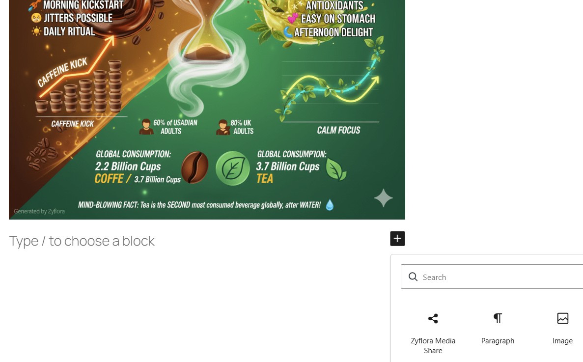 Block settings panel in the Gutenberg sidebar with customization options.
